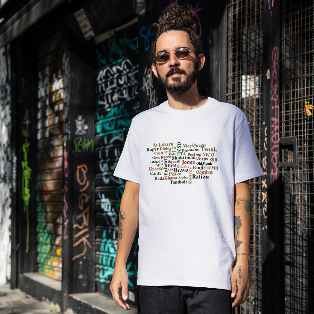 trunk story - fauji words of unity tshirt