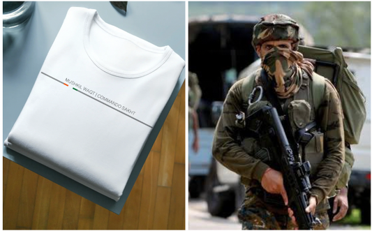 Mushkil Waqt, Commando Sakht T-shirt: A Testament to Indian Armed Force's Resilience and Valor