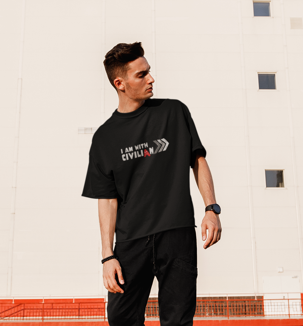 I Am With Civilian T-shirt (Oversized & Unisex)