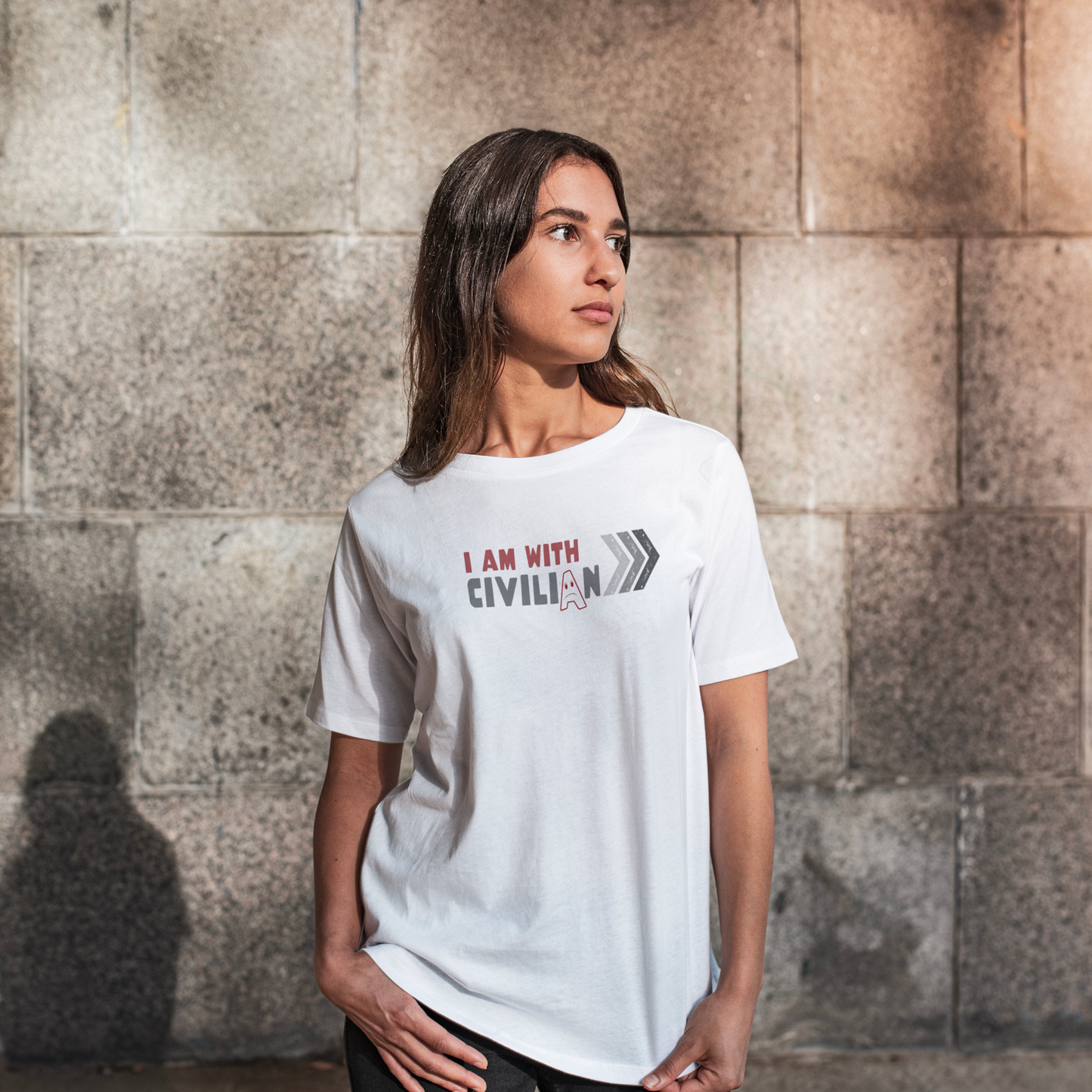 I Am With Civilian T-shirt (Oversized & Unisex)