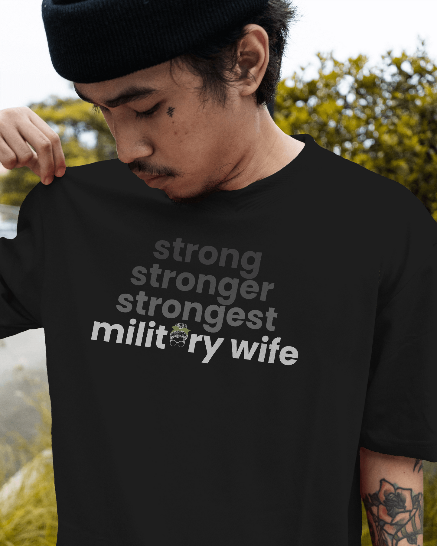 Military Wife T-shirt (Oversized & Unisex)